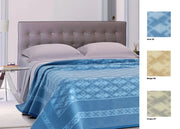 Coperta Jacquard in Misto Lana Modello Odil - 1 Piazza e Mezza - Beige 06