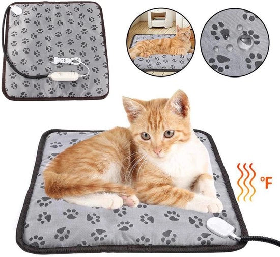 Matrice di riscaldamento per animali - 45x45cm - con filo anticavo - Imbottito acqua - Letto riscaldato per animali - per piccoli cani/gatti