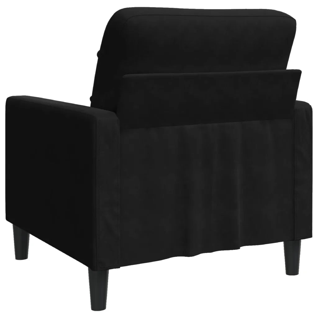 Poltrona | Sedia Relax Nero 60 cm Velluto
