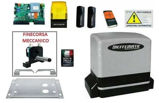 Kit Automazione Cancello 1 Anta Scorrevole Professionale 230V 220V Automatismo