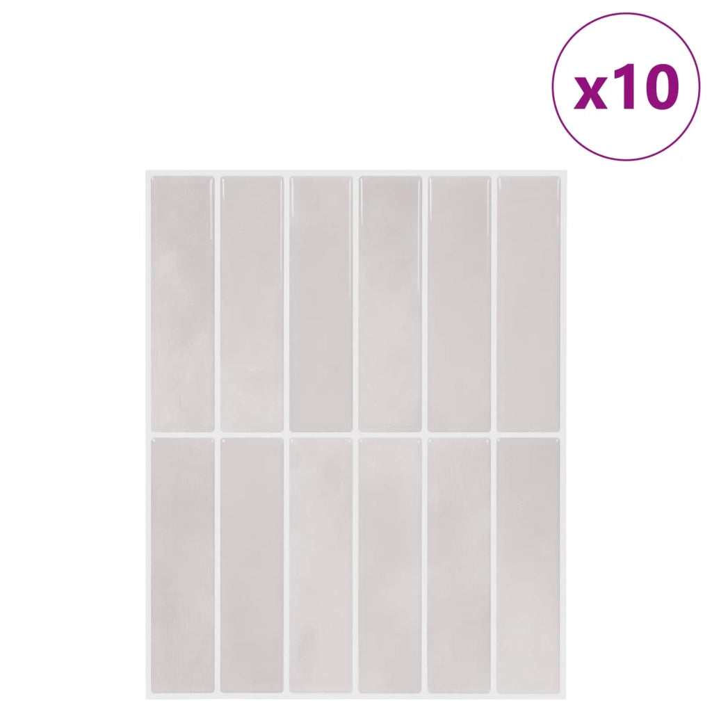 Piastrella Rettangolare 10 pcs Beige 29 x 23 x 0,08 cm 42046171