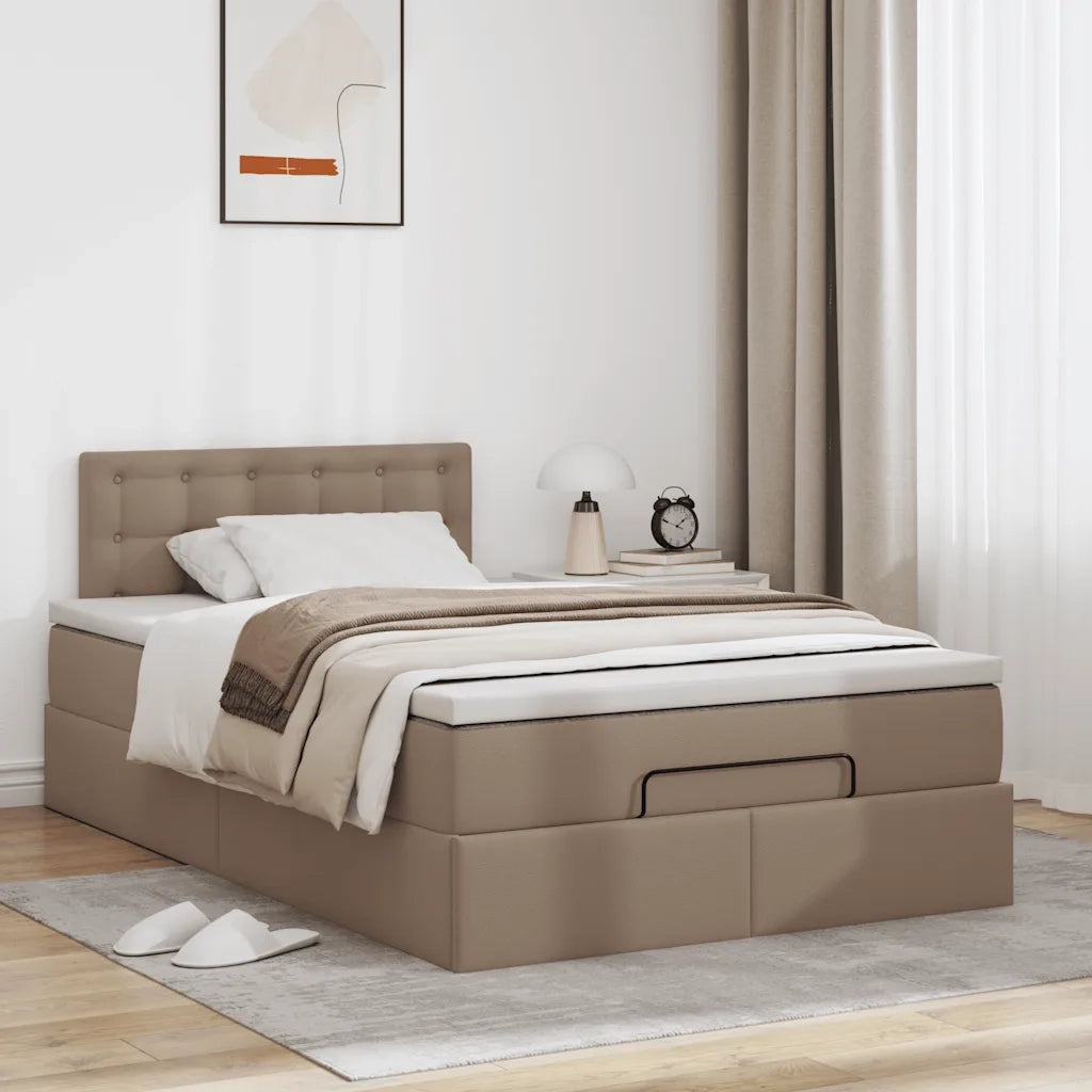 Struttura Letto Pouf con Materasso 120x190 cm Similpelle 3311297