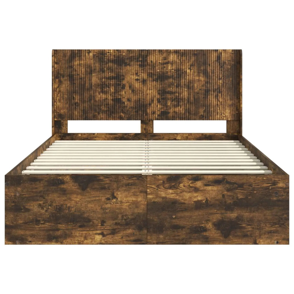 Struttura del letto con stoccaggio e testata 3 pcs 3413857