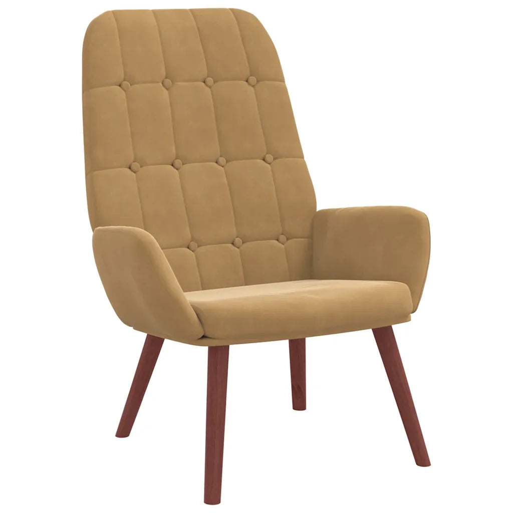 Poltrona Relax Marrone in Velluto 4102640