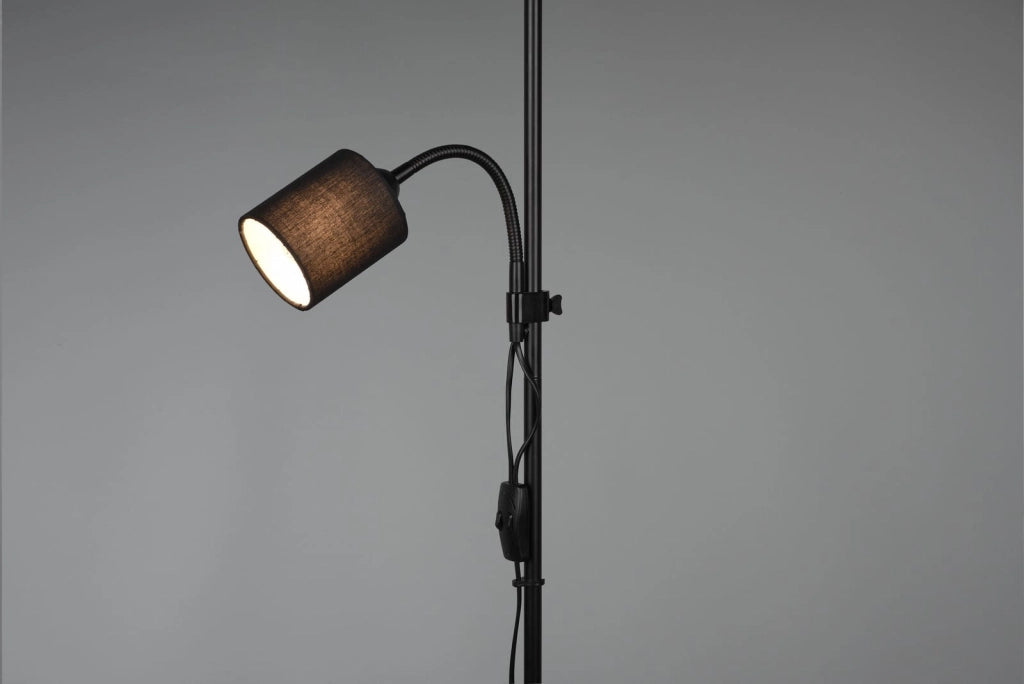 Lampada da terra OWEN nera, luce lettura RL R40192002