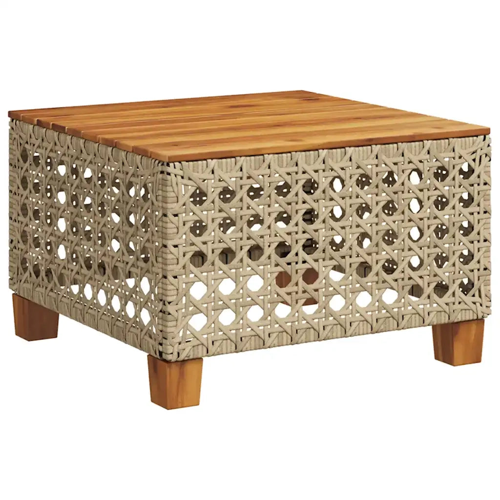 Set Divano da Giardino 6 pz con Cuscini Beige in Polyrattan