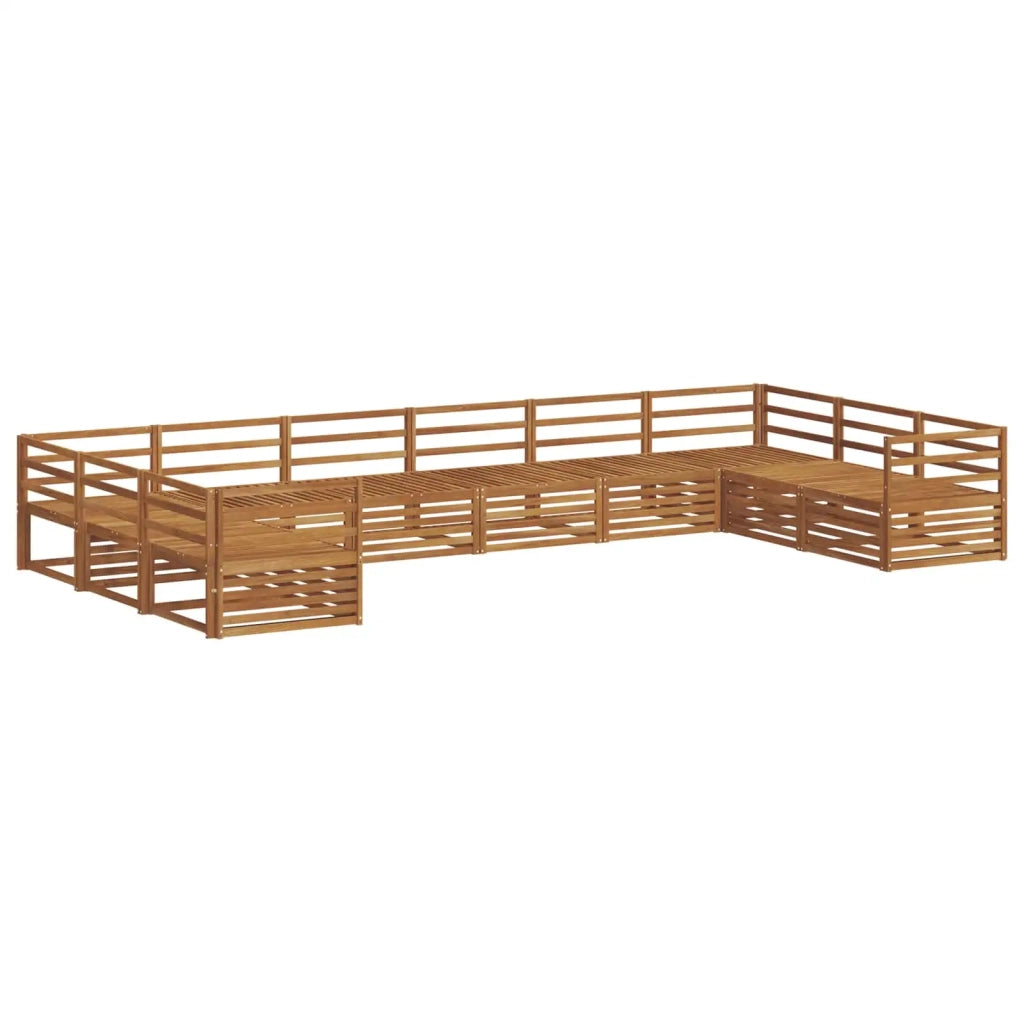 Set divani 10 pcs Naturale Legno di Acacia Massello 3374189