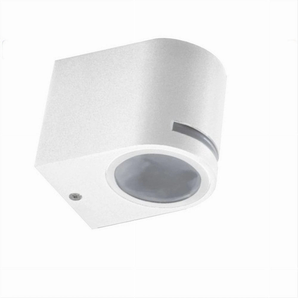 Trade Shop - Applique Esterno Parete Facciate Giardino Lampada Muro Attacco Gu10 Ip54 Gn-wl061 - Bianco