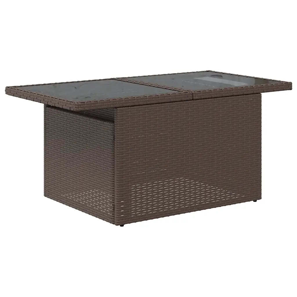 Set Divani da Giardino 9pz con Cuscini Marrone in Polyrattan 3326294