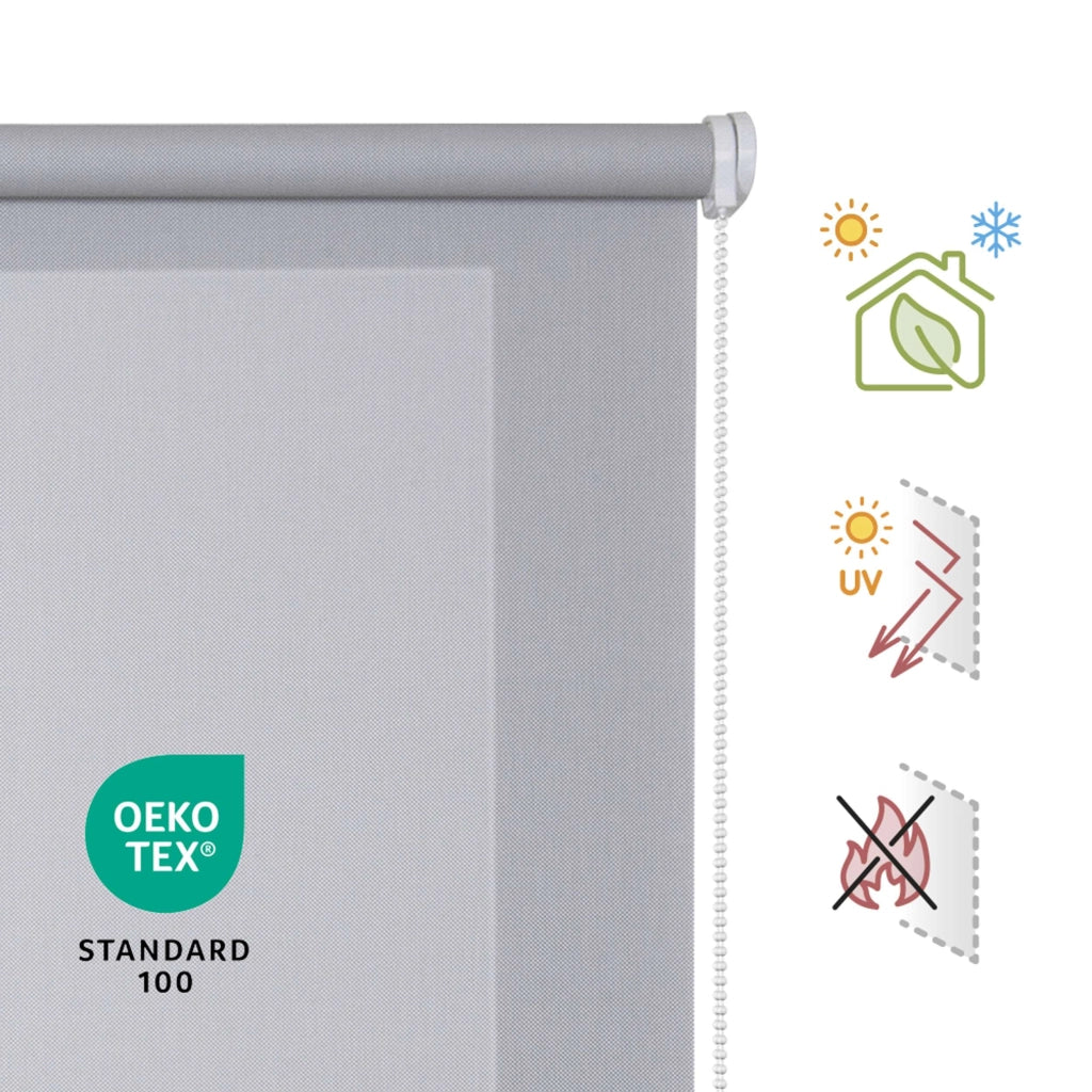 Tenda a Rullo Screen resistente e isolamento termico Grigio 150x250 cm