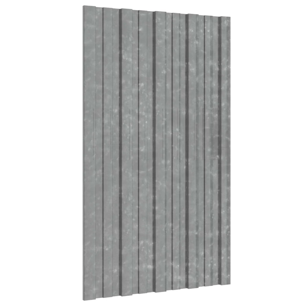 Pannello per tetto 12 pcs Argento 80 x 45 cm Acciaio zincato 42047119