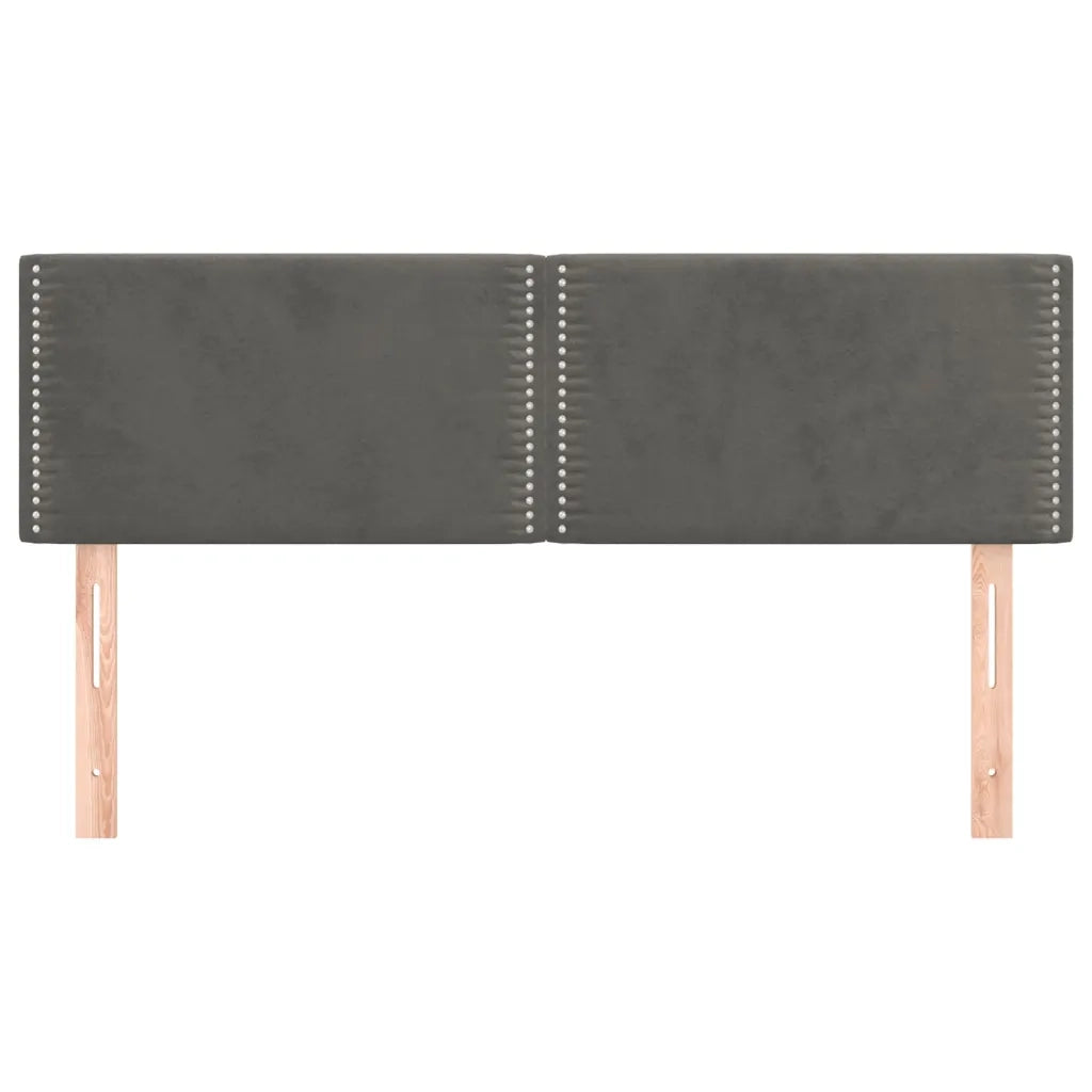 Testiera | Testata Grigio Scuro 144x5x78/88 cm in Velluto