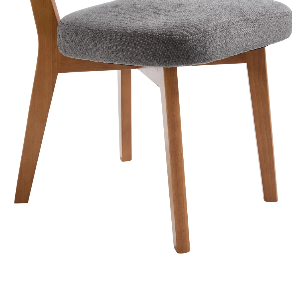 SEDIA da pranzo Set da 2 pezzi 54,5x47x77 cm Grigio Legno massello