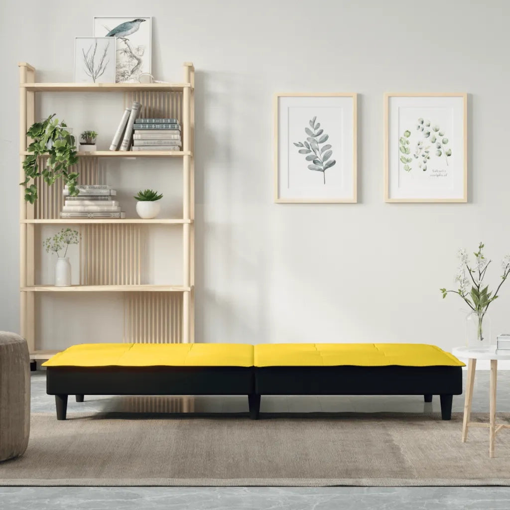 Divano letto | Sof¨¤ letto | Letto singolo Giallo Chiaro in Tessuto