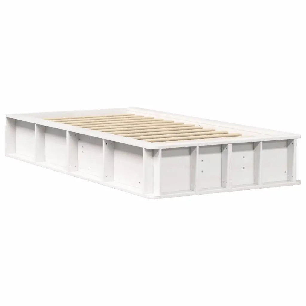 Struttura del letto-Giroletto-Rete del Letto Bianco 90 x 200 cm Pino massello 616406