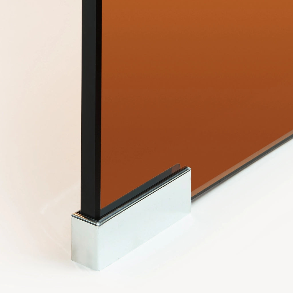 Tavolino da Salotto Varlofrek in Vetro 50 x 50 x 50 cm - Marrone [en.casa]