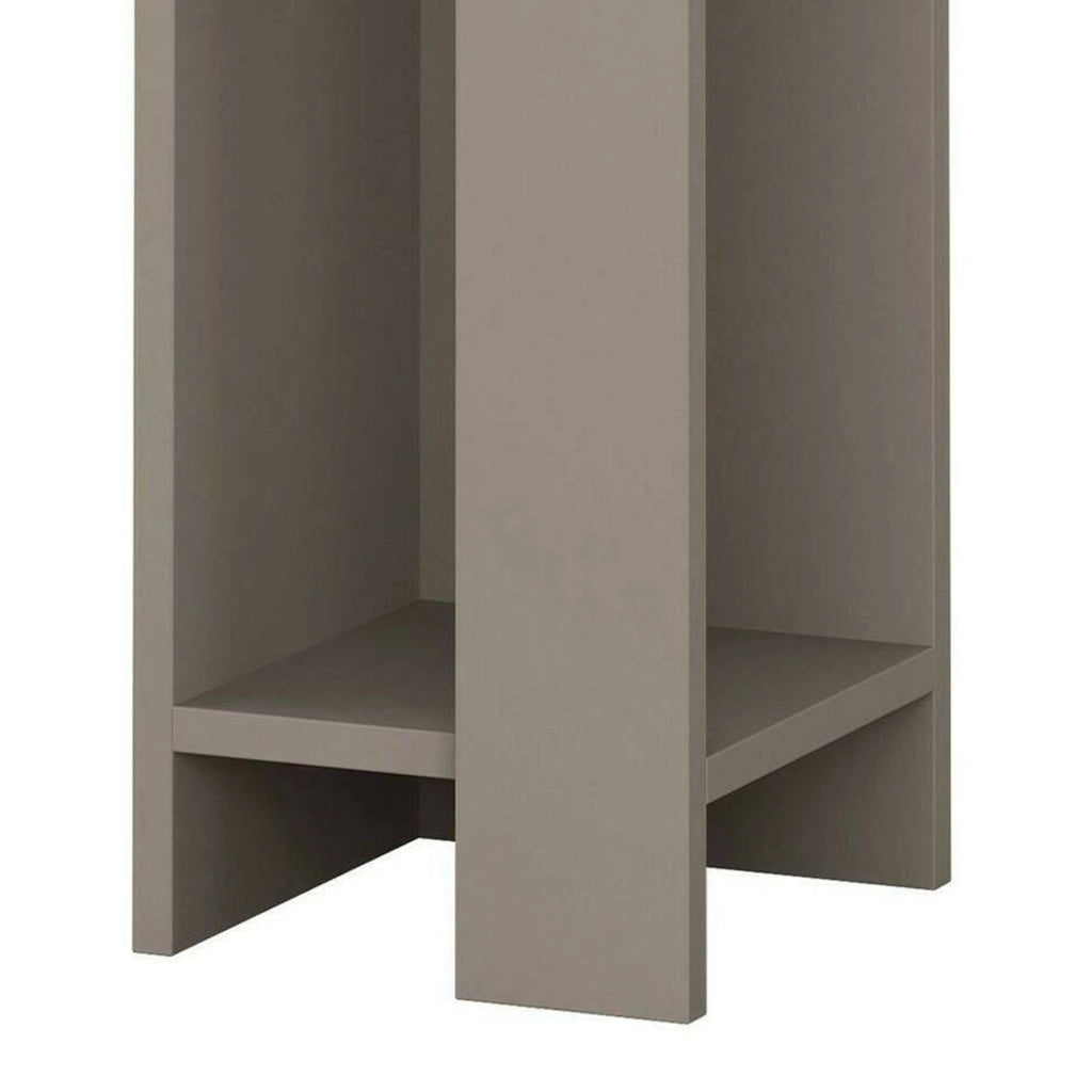 Tartano, set Comodini 4 Ripiani, Grigio Tortora