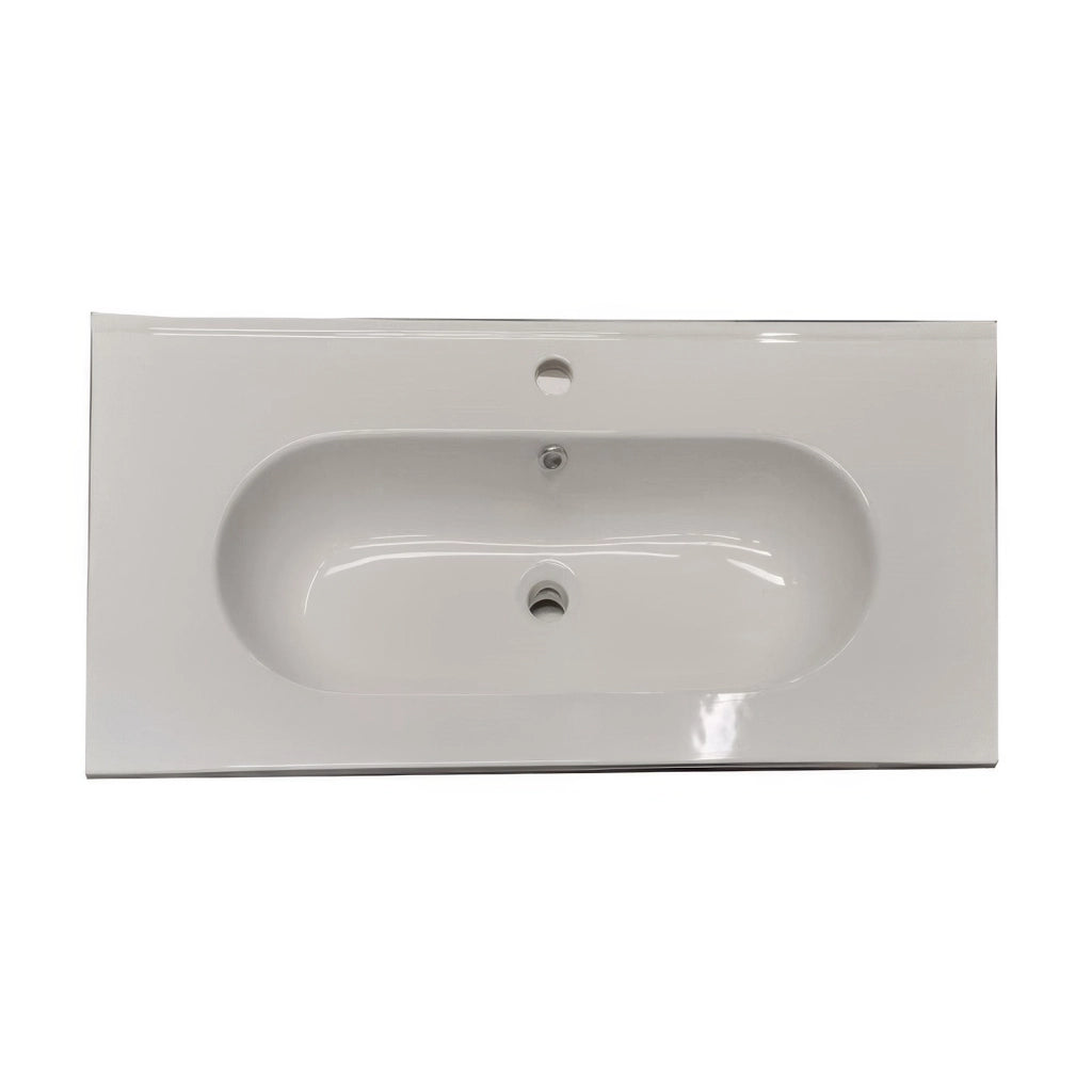 Lavabo in Ceramica da 90 x 46 cm per il Mobile della Serie Federica Goccia