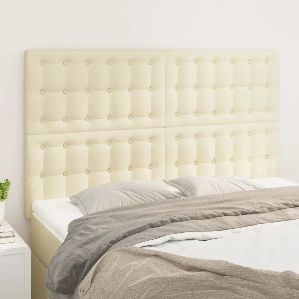 Testiera Crema 144x5x118/128 cm Similpelle 3116424