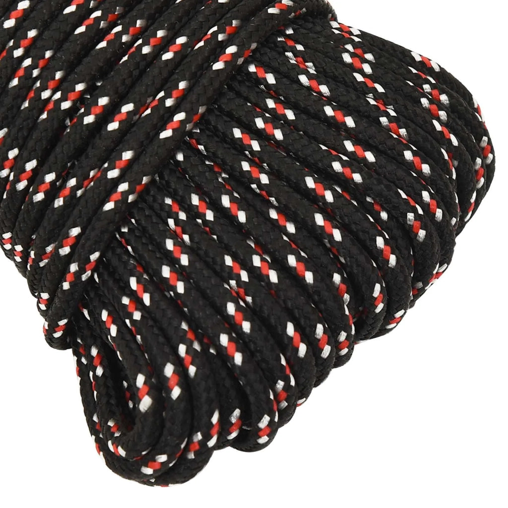 Corda multiuso 4 mm 100 m Nero e Rosso PP 105 kg Carico massimo 3473296