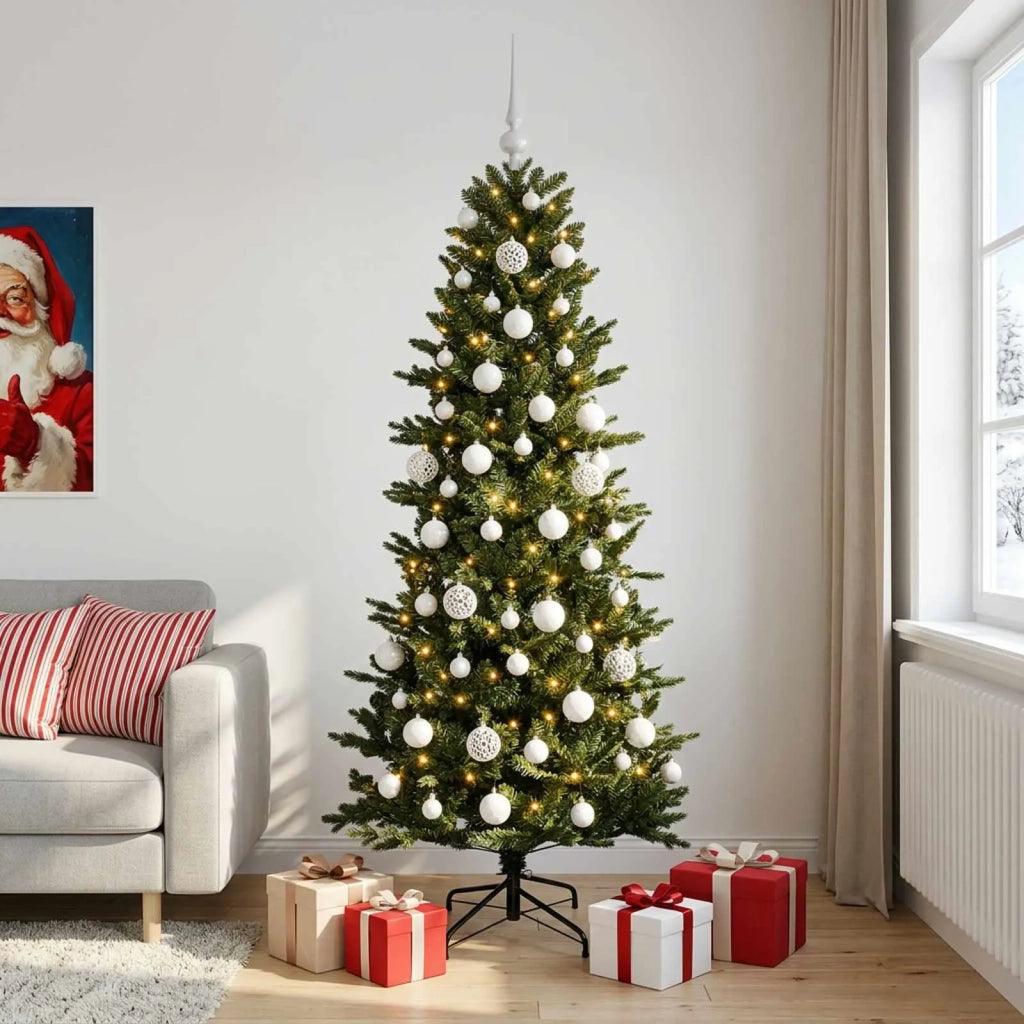 Albero di Natale artificiale con palline 180 cm 300 LED 3467056