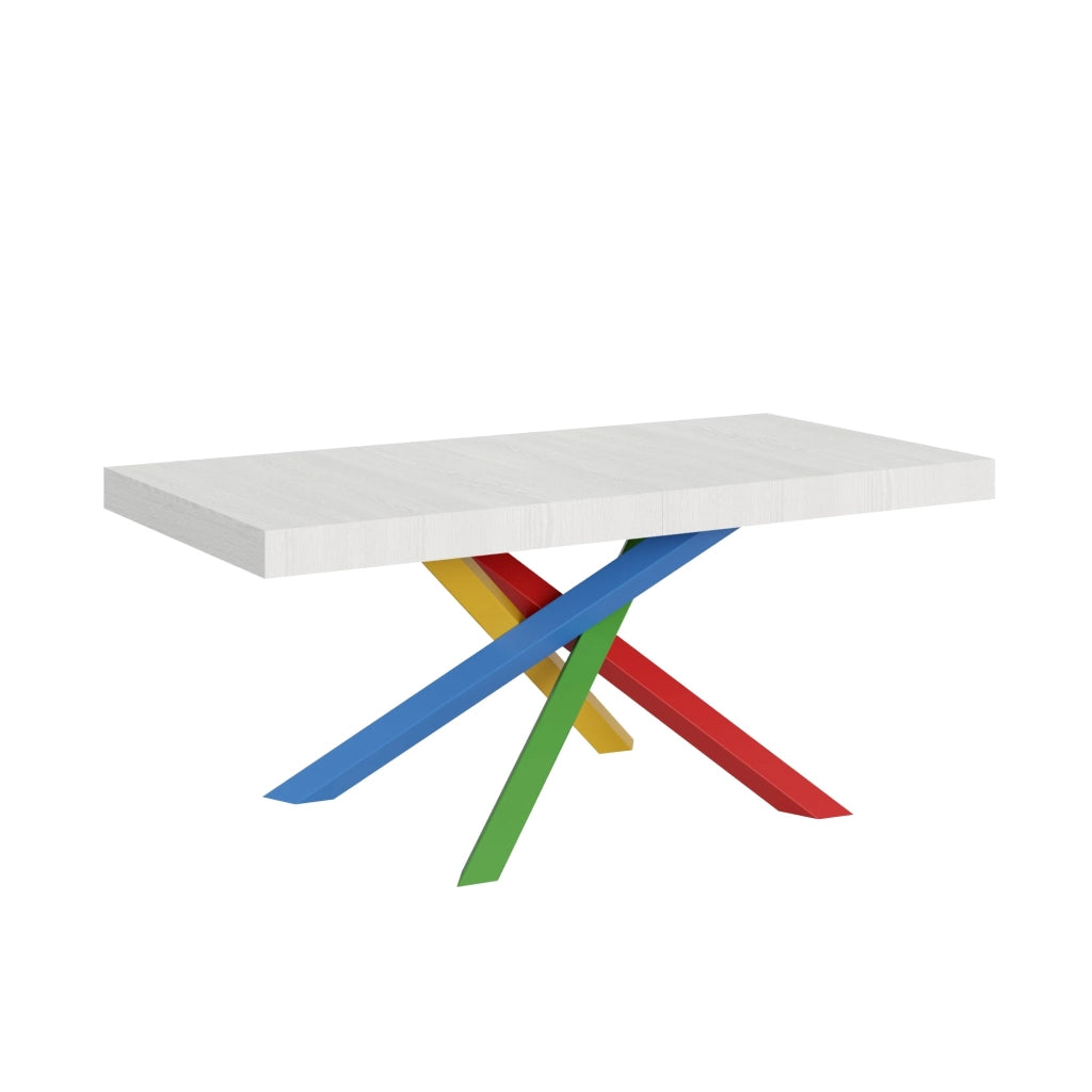Tavolo Allungabile 180-284x90x77 cm Volantis Bianco Frassino