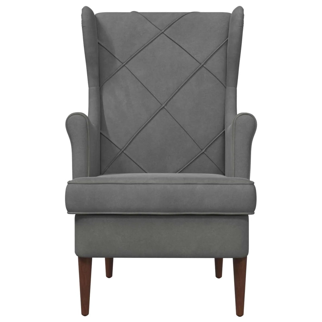 Poltrona Grigio Scuro Velluto 42029897