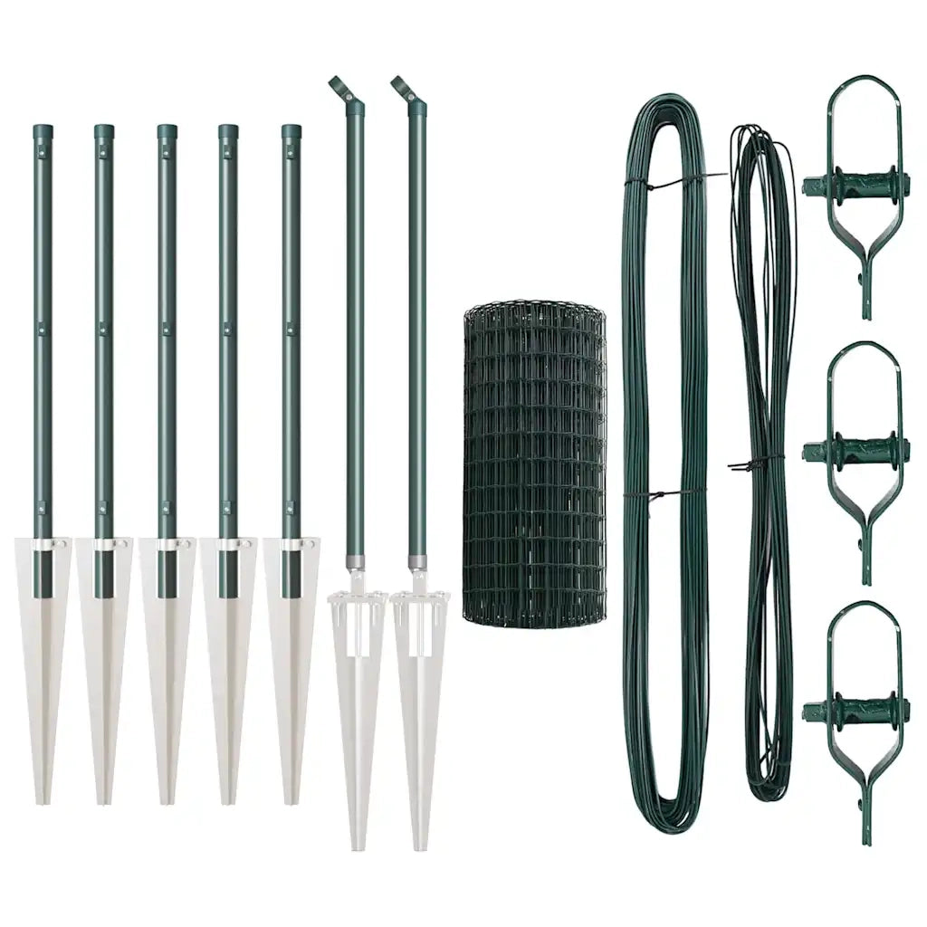 Recinzione da Giardino | Recinzione con Posto Verde 0,6 x 10 m Acciaio e PVC