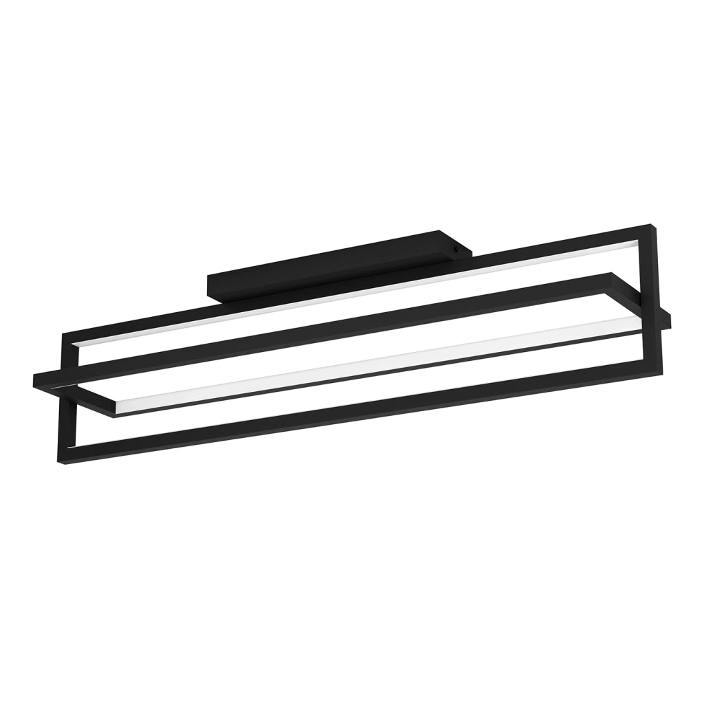 Plafoniera Moderna Siberia Led Acciaio Nero