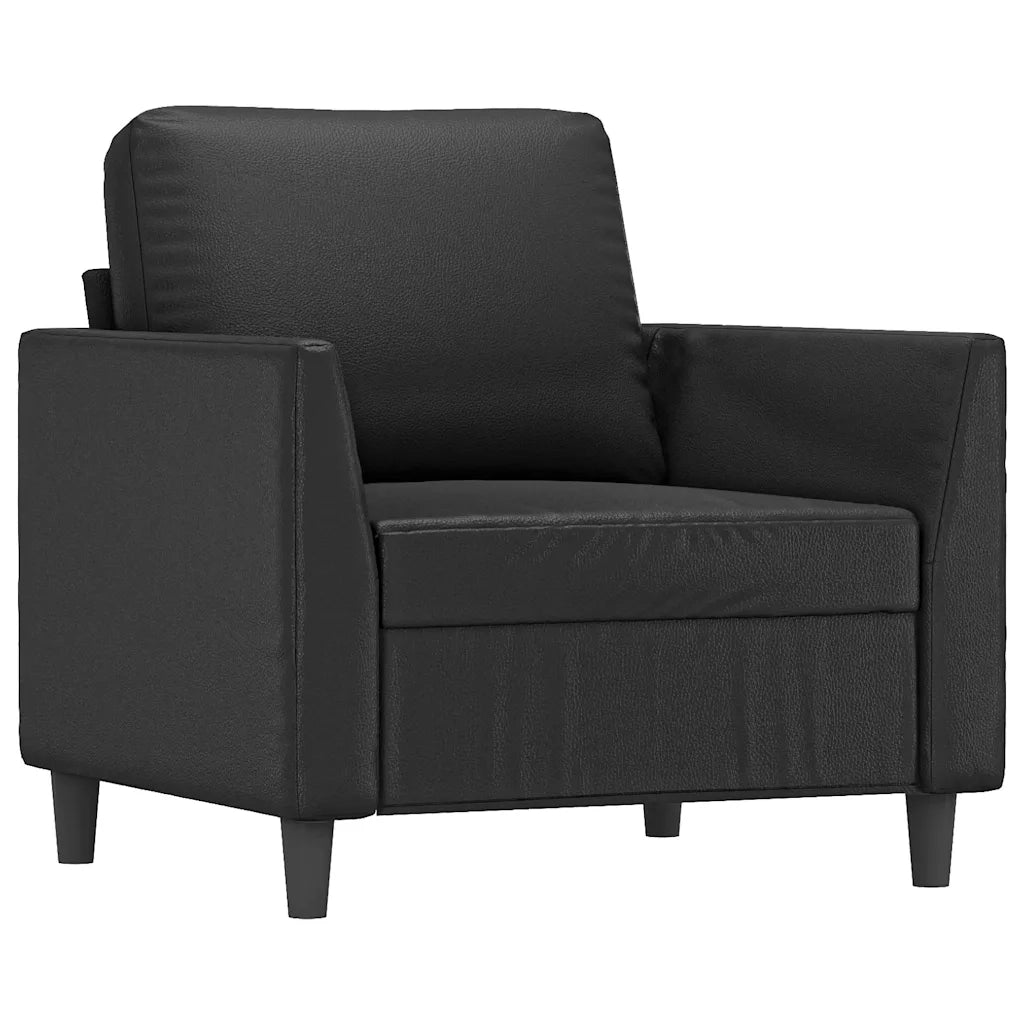 Poltrona | Sedia Relax Nera 60 cm in Similpelle