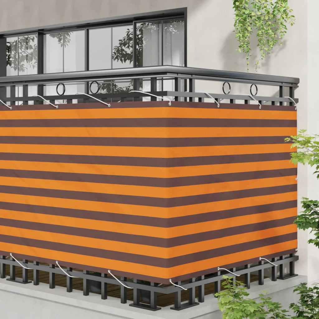 Schermo da balcone-Pannello per balcone Arancione e Marrone 110 x 400 cm