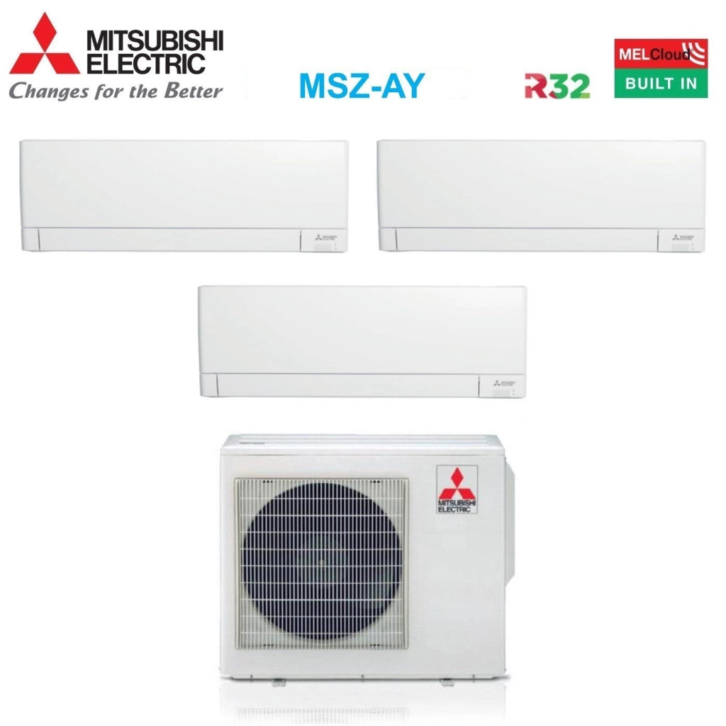 Condizionatore Mitsubishi Electric Trial Split Linea Plus MSZ-AY 9+9+12 btu con MXZ-3F68VF R-32 Wi-Fi Integrato