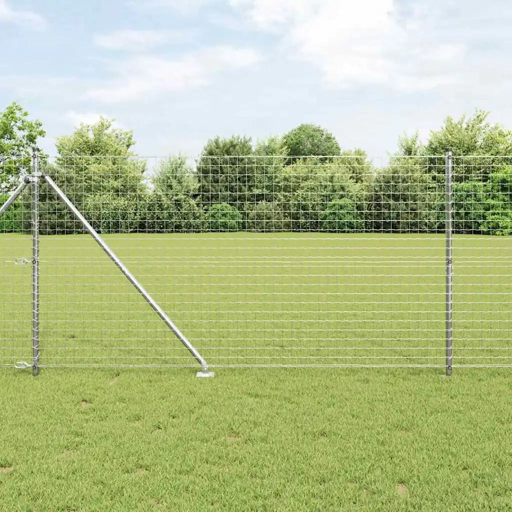 Palo della recinzione 26 pcs Grigio 3,2 x 3,2 x 185 cm