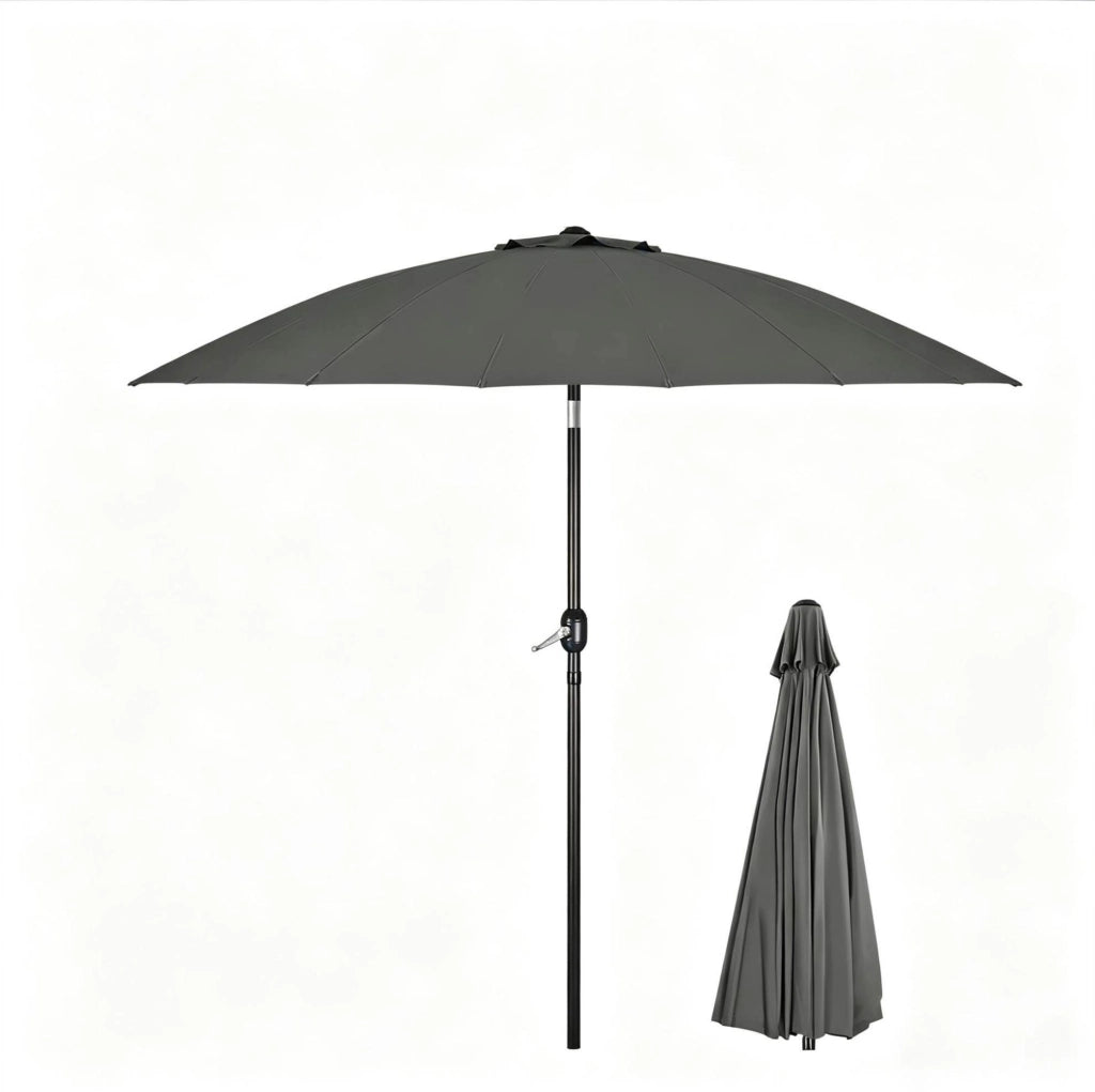 Ombrellone da giardino inclinabile Ø273 cm grigio scuro
