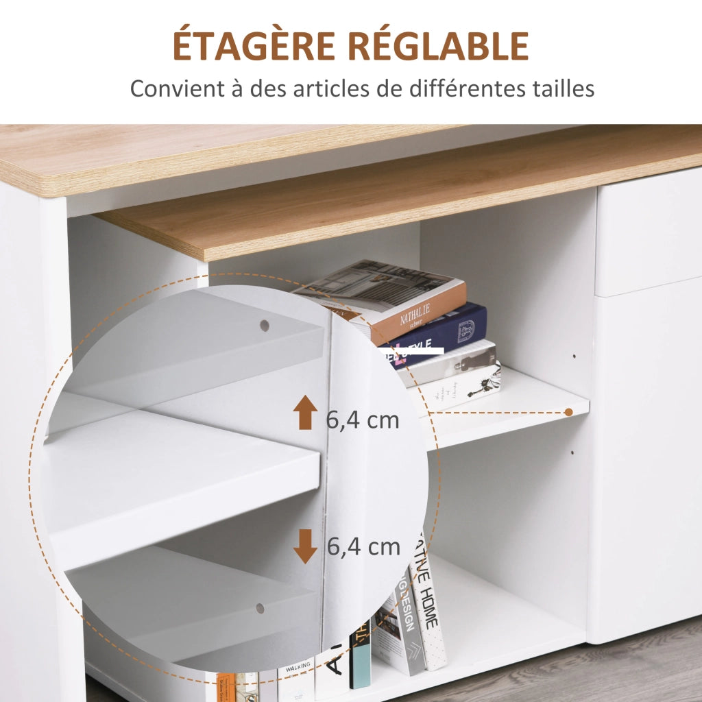 Scrivania con cassetti e ripiani ¨C Minimal ¨C legno