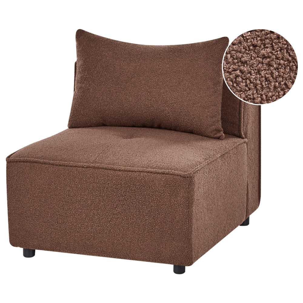 Poltrona modulare Boucle Modulo 1 posto marrone stile moderno