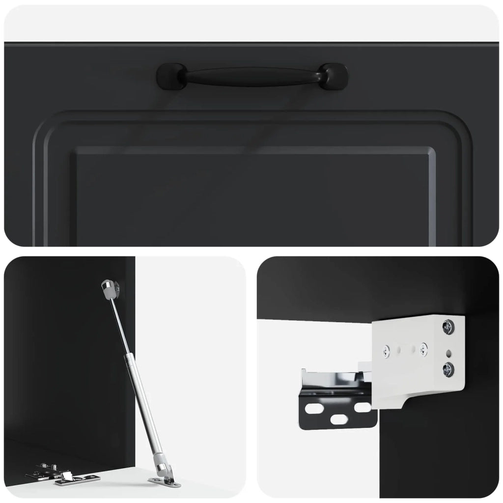 Mobile TV da Muro | Armadietto TV | Mobile Porta TV Nero 78,5 x 41 x 30 cm
