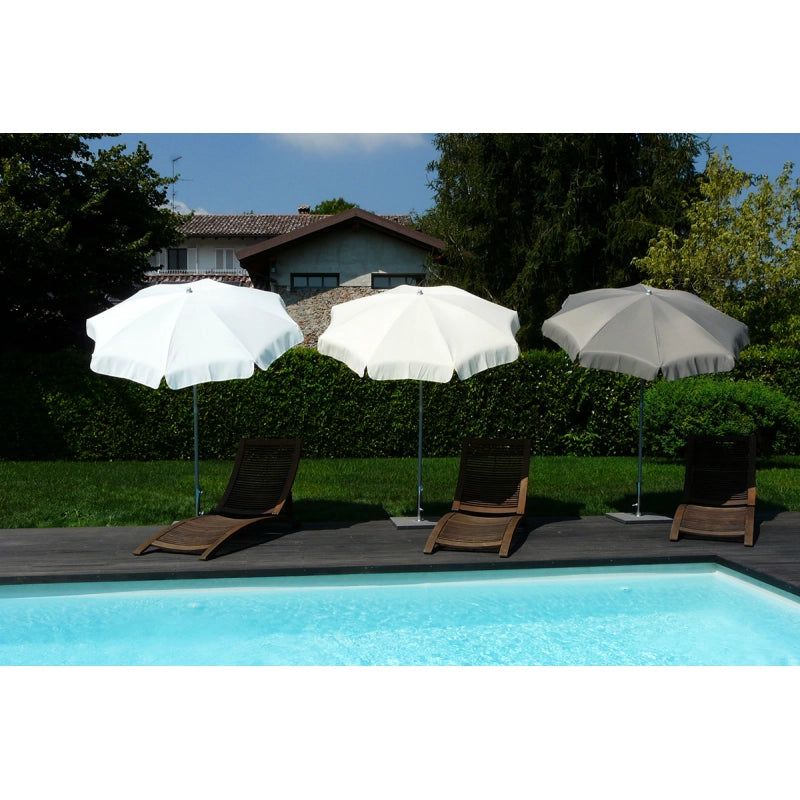 Ombrellone palo centrale Borgo Made in Italy - diametro 200 cm - Bianco