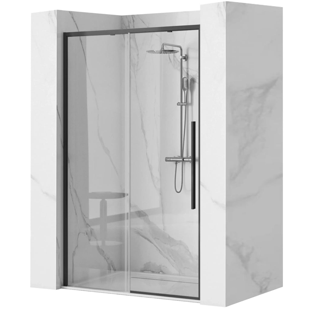 Porta Doccia Solar Black Mat 90