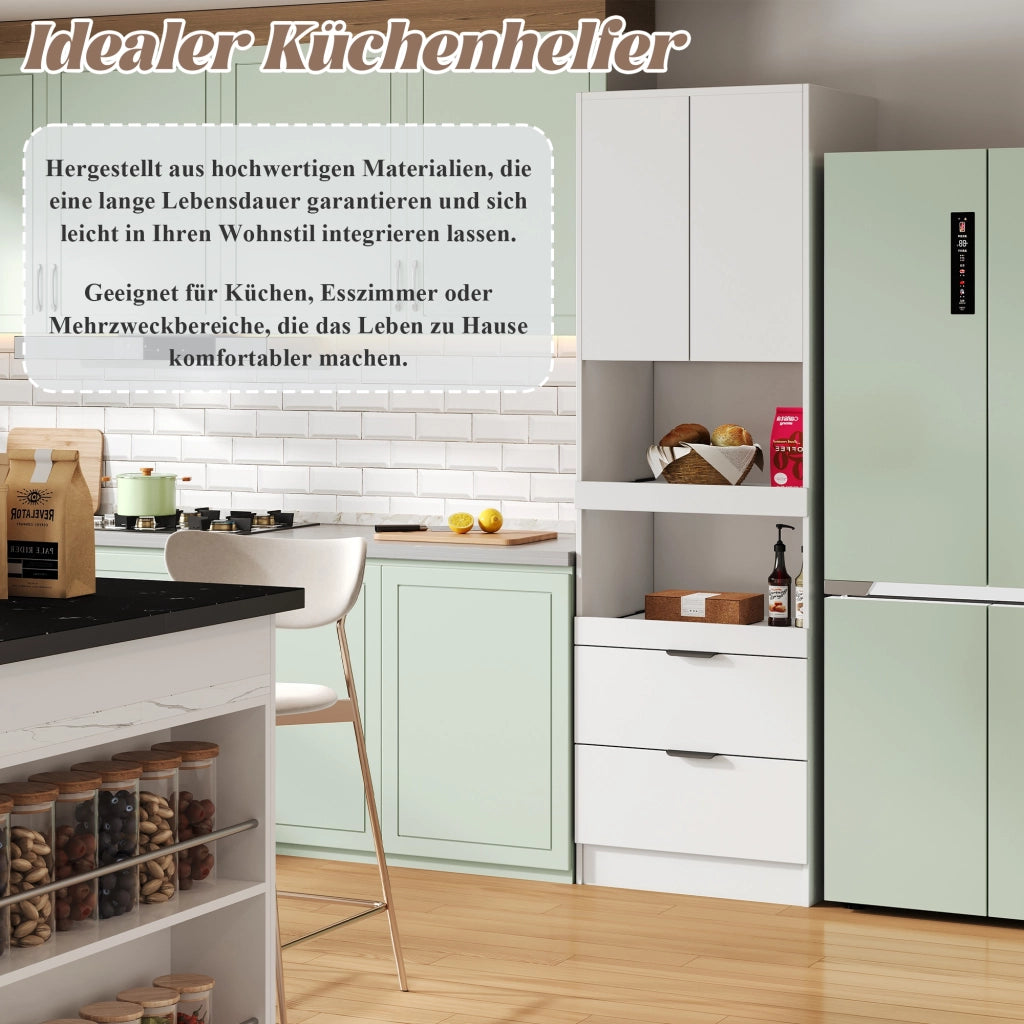 ARMADIO CUCINA 59,5x45x200 cm Bianco in PB e MDF