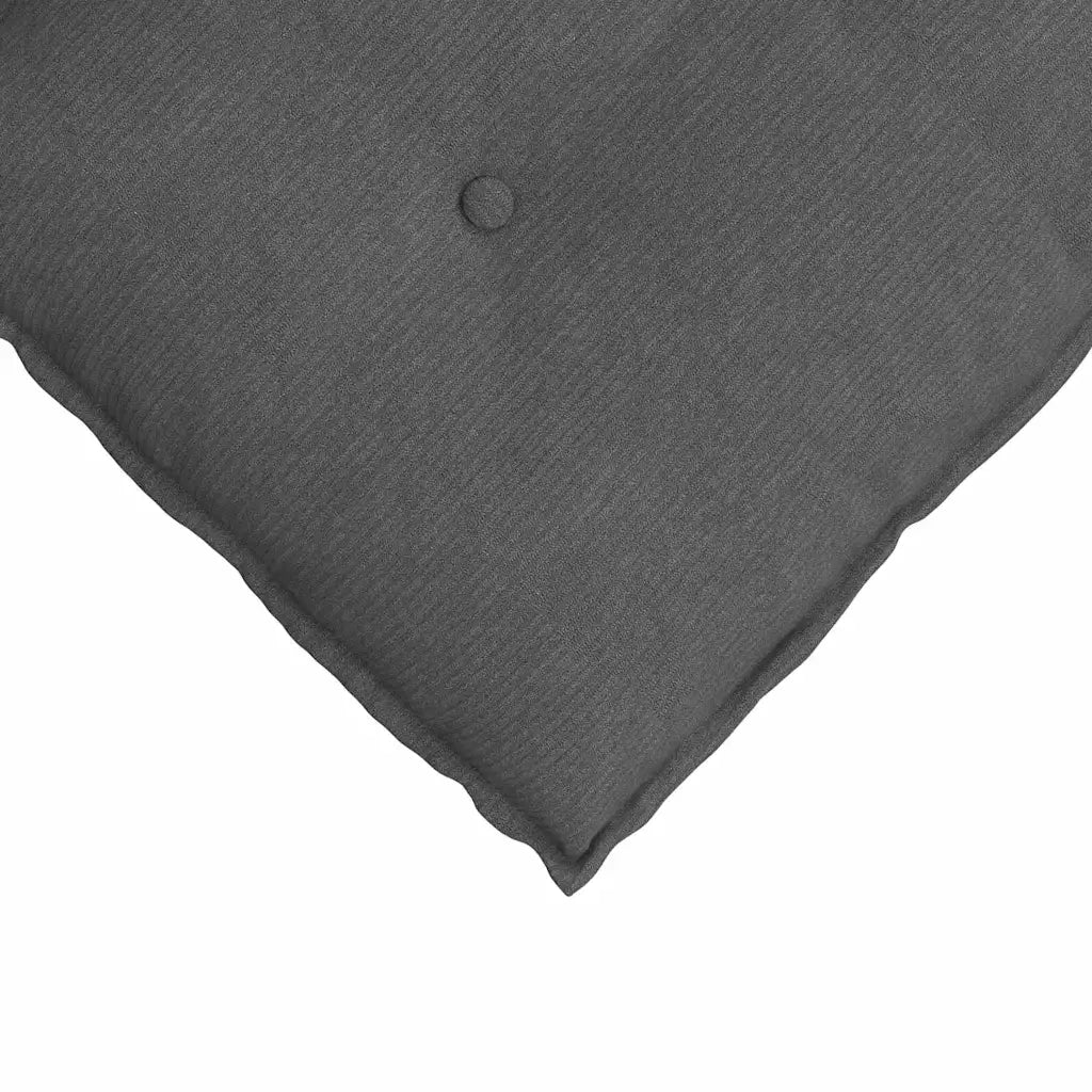 Cuscino per Schiena | Cuscino dorsale Grigio scuro 160 x 50 cm Tessuto in Cords