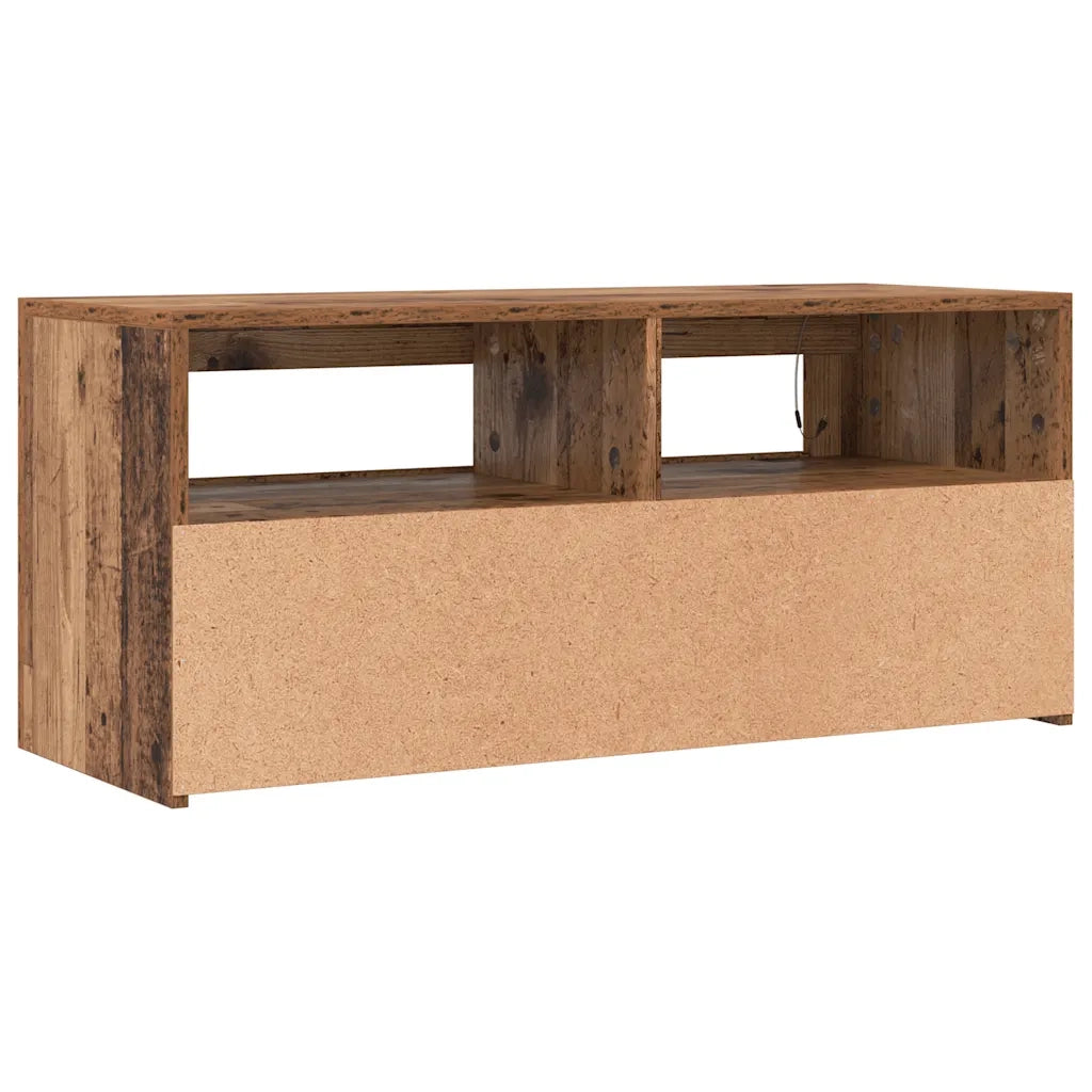 Mobile TV | Armadietto TV | Mobile Porta TV con LED Legno Antico 90x35x40 cm Multistrato