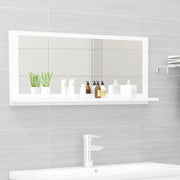 Specchio da Bagno-Specchio per Bagno Bianco 90x10,5x37 cm in Legno Multistrato