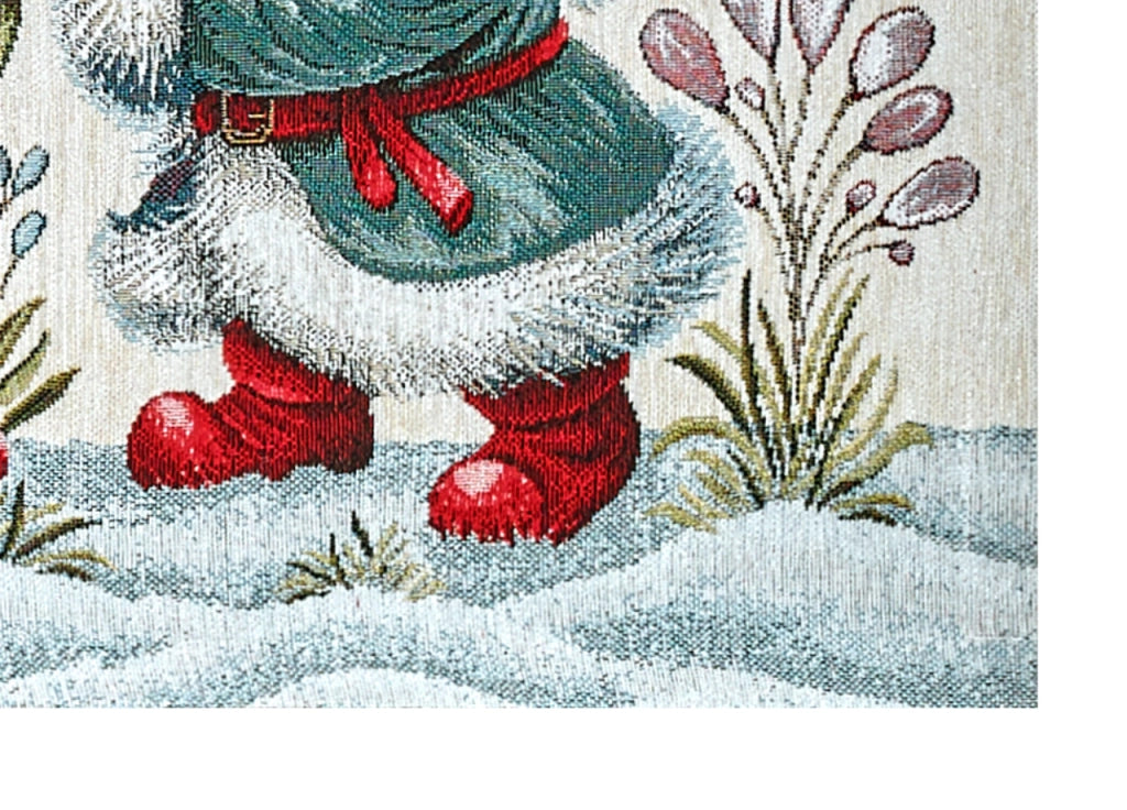 Federa Cuscino Arredo Casa Fodera Tessuto Cinigliato Fantasie Natalizie Made Italy - 40x60 - Elfo Foglia