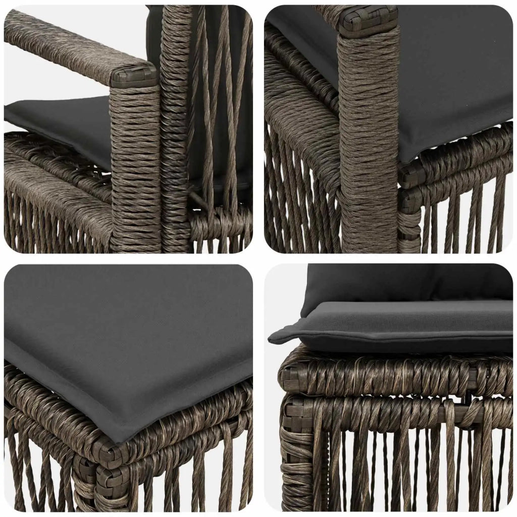 Set Divano da Giardino 12 pz Grigio polyrattan 3435869