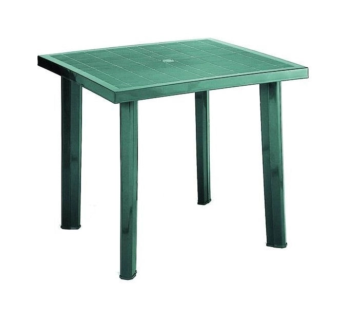 Tavolo da Giardino Interno ed Esterno in Resina Fiocco Verde 80 x 75 cm
