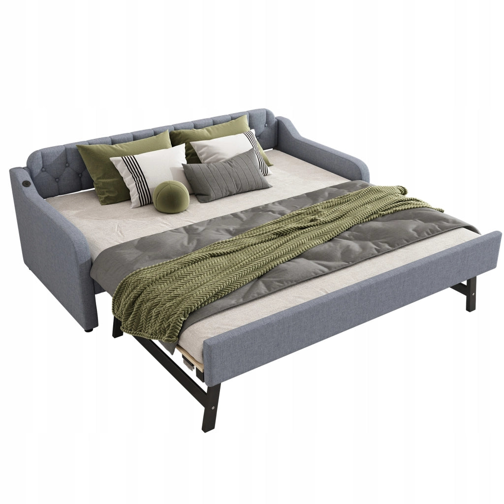 Divano letto con USB - Xylo - 90x200 - Grigio
