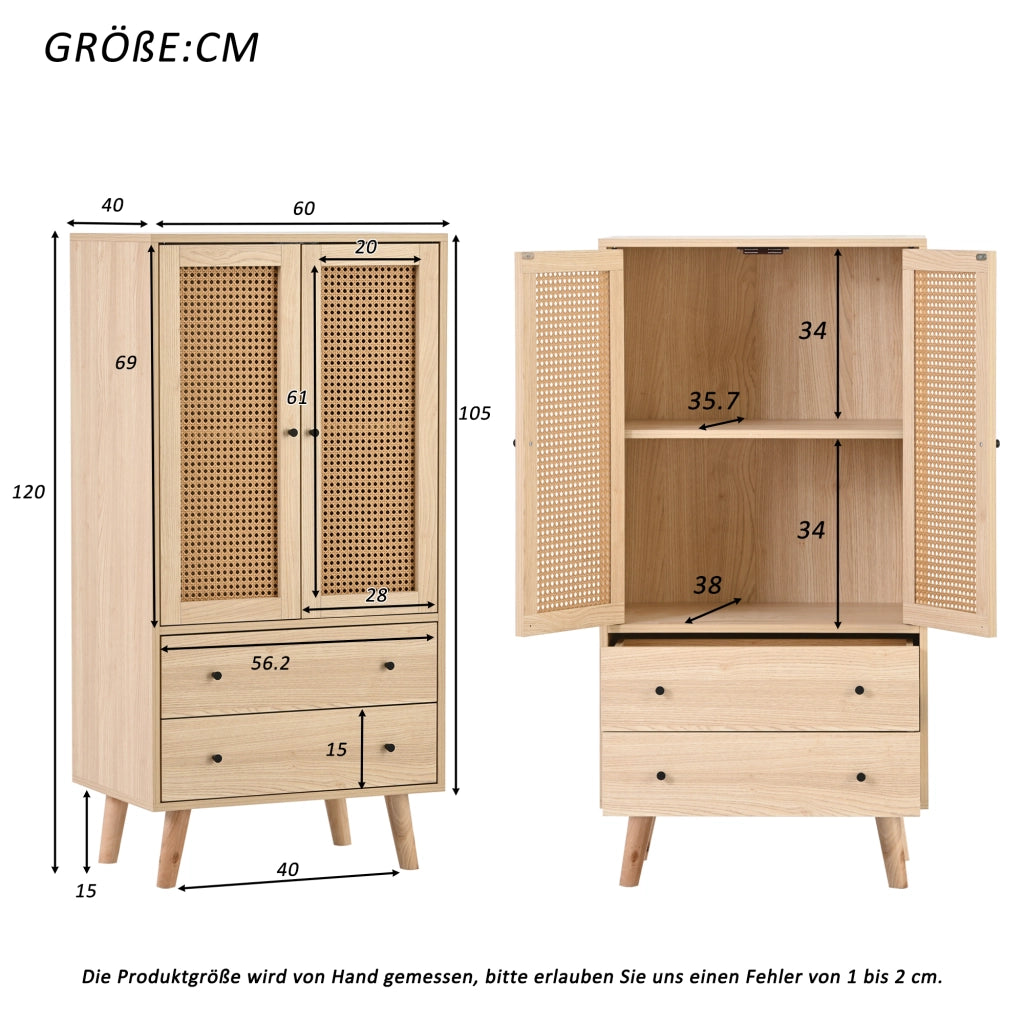 Credenza Soggiorno con Ante e Cassetti ¨C Xylo ¨C Bianco, 60 cm