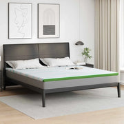 Topper per materasso Bianco e Verde 200 x 200 cm 4106175