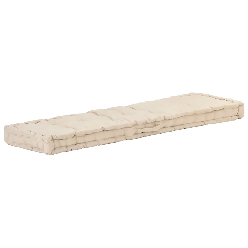 Cuscini per Pallet e Pavimento 2 pz in Cotone Beige 3053637